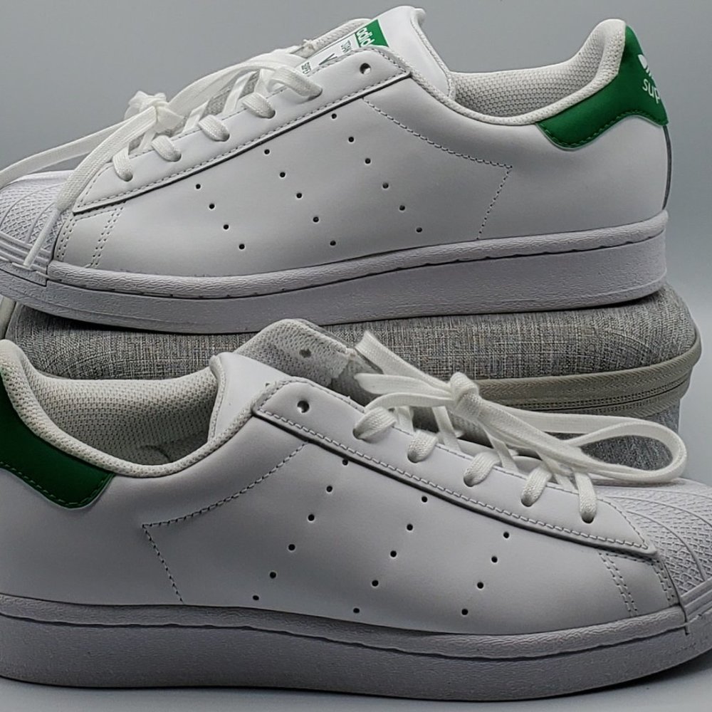 Adidas SuperStan Stan Smith vs SuperStar Boys Size 6.5 FX1014 White/Green New